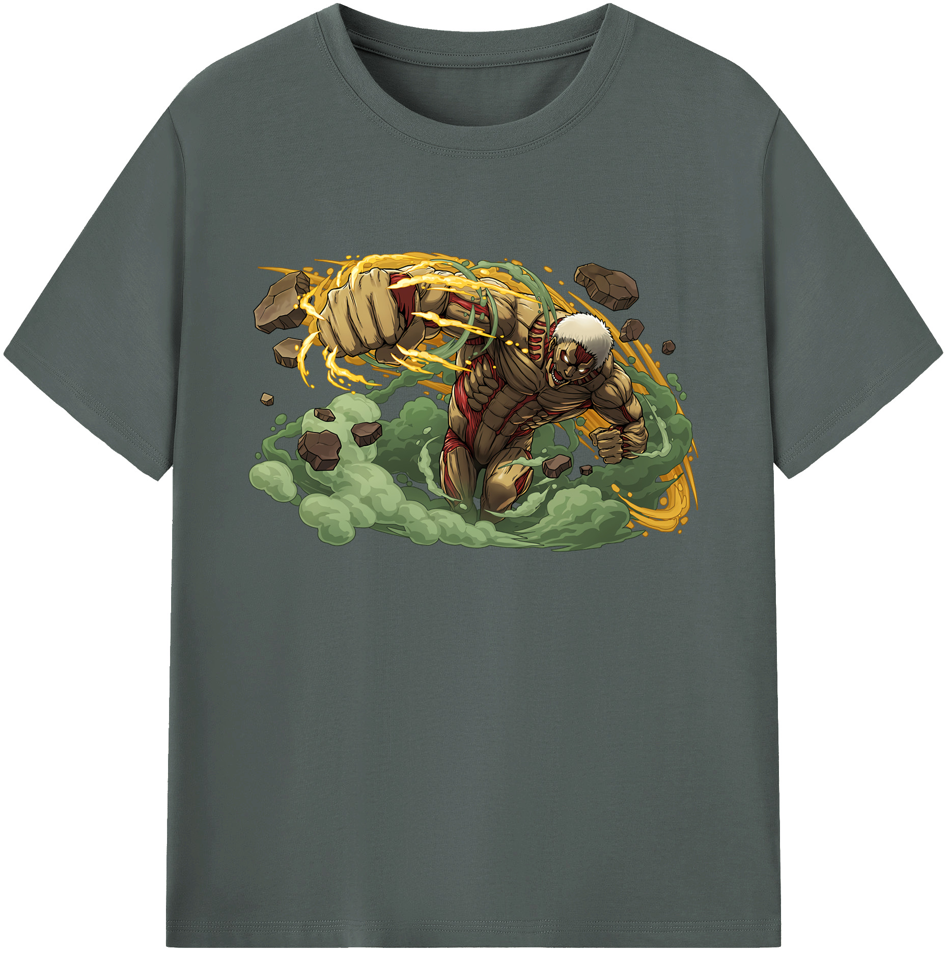 （画像用） 進撃の巨人 Attack on Titan 綿100％ メンズ半袖Tシャツ｜肌触りやわらか＆通気性